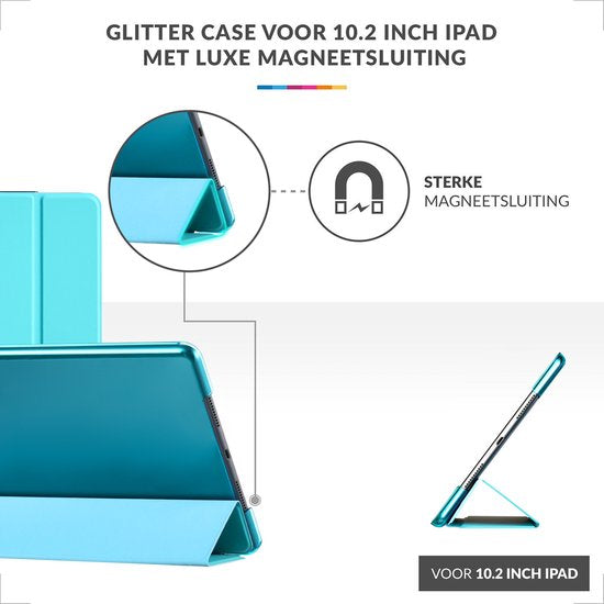 YONO Hoes geschikt voor iPad 9 10.2 inch - 9e Generatie - 8e - 7e - 2021 - 2020 - 2019 - Case Cover - Tablet Hoesje - Lichtblauw