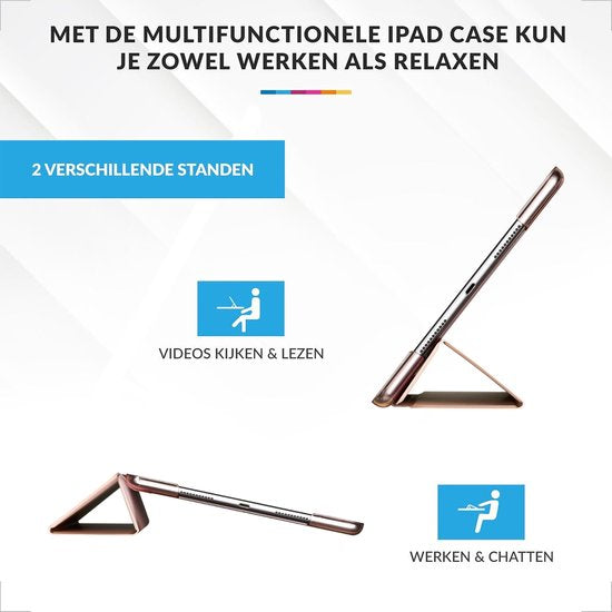 YONO Hoes geschikt voor iPad 9 10.2 inch - 9e Generatie - 8e - 7e - 2021 - 2020 - 2019 - Case Cover - Tablet Hoesje - Roze