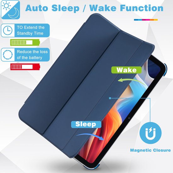 YONO Hoes geschikt voor iPad 10e Generatie - 2022 - 10.9 inch - Case Cover - Tablet Hoesje - Donkerblauw