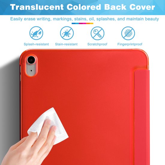 YONO Hoes geschikt voor iPad 10e Generatie - 2022 - 10.9 inch - Case Cover - Tablet Hoesje - Rood