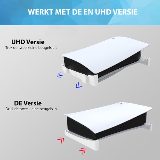 YONO Horizontale Standaard geschikt voor Playstation 5 - PS5 Stand Liggend - Houder - Lichtgrijs