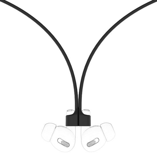YONO Magnetische Band geschikt voor Apple Airpods - 4 3 2 1 - Pro - Siliconen Koord voor Oordopjes Draadloos - Anti Lost Strap - 80cm - Zwart