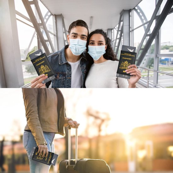 YONO Paspoort Hoesje NL - Paspoorthouder Kunstleer - Houder - Cover - Mapje - Zwart