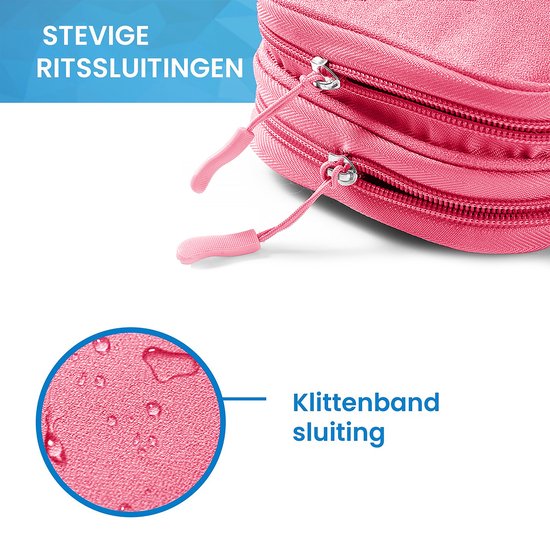 YONO Kabel Organiser Tas - Kabeltas - Organizer Etui - Opbergtas voor Kabels en Accessoires - Small - Roze