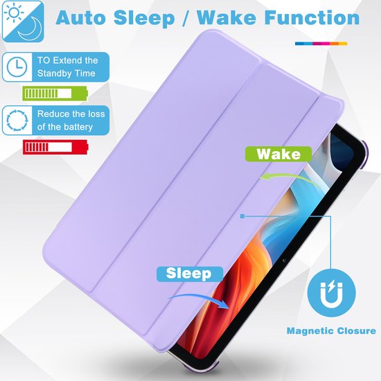 YONO Hoes geschikt voor iPad 10e Generatie - 2022 - 10.9 inch - Case Cover - Tablet Hoesje - Lila