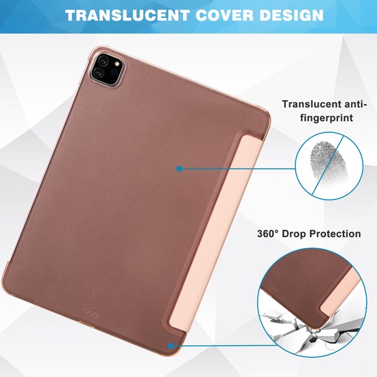 YONO Hoes geschikt voor iPad Air 2024 - 11 Inch - iPad Pro 2022 - 2021 - Case Cover - Tablet Hoesje - Roze