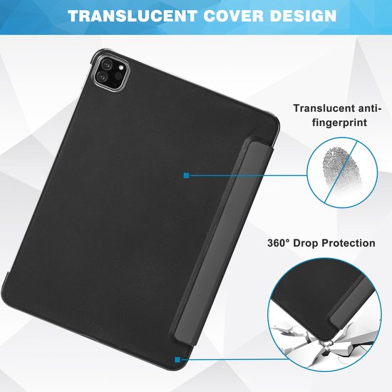YONO Hoes geschikt voor iPad Air 2024 - 11 Inch - iPad Pro 2022 - 2021 - Case Cover - Tablet Hoesje - Zwart