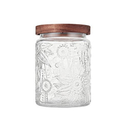 YONO Glazen Pot met Houten Deksel - 700ml - Voorraadpot Glas - Snoeppot - Voorraadpotten