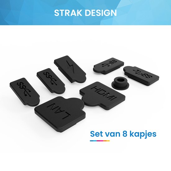 YONO Anti Stof Pluggen geschikt voor Playstation 5 SLIM - PS5 Bescherming Accessoires - Zwart