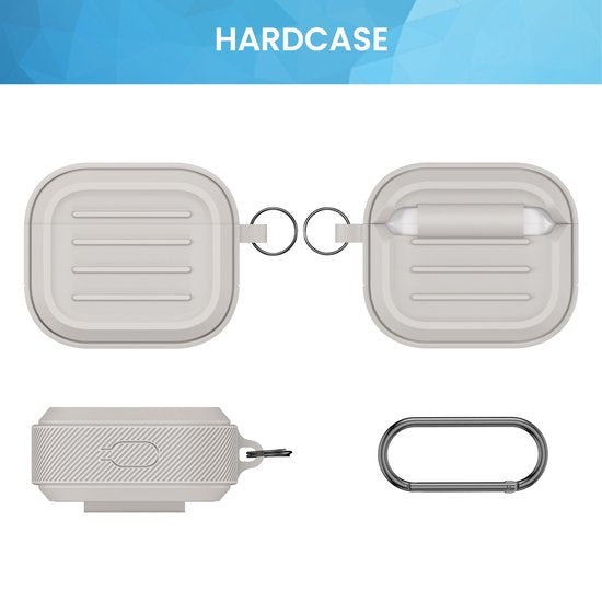 YONO Hoesje geschikt voor Apple Airpods 3 - Army Case - Beige