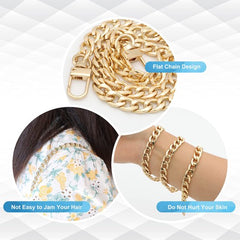 Set de 4 chaînes pour sac à Riem YONO - Bandoulière - Bandoulière pour sac - Chaîne à maillons - Couleur or