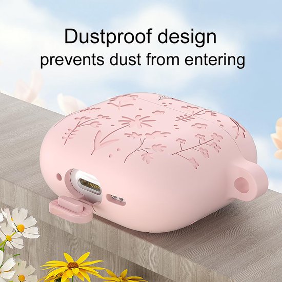 YONO Hoesje geschikt voor Airpods 4 - Case - Special Siliconen - Roze