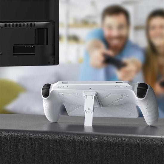 YONO Hoes geschikt voor Playstation Portal PS5 – Case Beschermhoes Accessoires met Ergonomische Hand Grip en Standaard – Wit