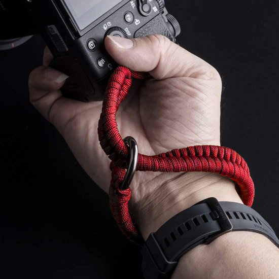 YONO Camera Polsband Vintage - Hand Strap - Wrist Riem - Universeel - Rood