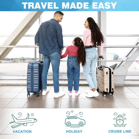 YONO Packing Cubes Set - Toilettas met Haak - Backpack Organizer - Koffer Organizers voor Kleding en Toiletspullen - Gymtas - 8-Delig - Zwart