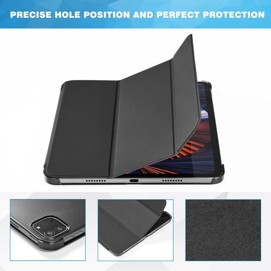 YONO Hoes geschikt voor iPad Air 2024 - 11 Inch - iPad Pro 2022 - 2021 - Case Cover - Tablet Hoesje - Zwart