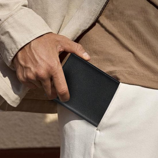 YONO Paspoort Hoesje - Paspoorthouder Leer - Houder - Cover - Mapje - Zwart