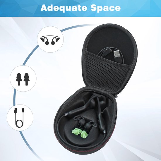 YONO Beschermhoes geschikt voor Shokz OpenRun - Pro - 2 - Mini - OpenMove - AfterShokz Aeropex - Trekz - Titanium - Air - Hard Case - Hoesje - Zwart