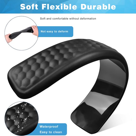 YONO Polssteun Toetsenbord en Muis - Ergonomisch - Computer - Laptop - Anti Slip - Ondersteuning - Zwart