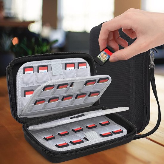 YONO Game Card Case geschikt voor Nintendo Switch - 80 Slots - Spellen Opbergen Hoes - Zwart