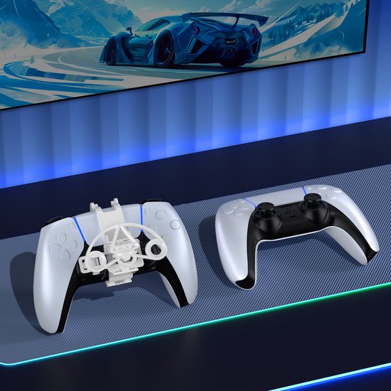 YONO Stuur geschikt voor Playstation PS5 Controller - Stuurwiel - Racestuur - Accessoires - Wit