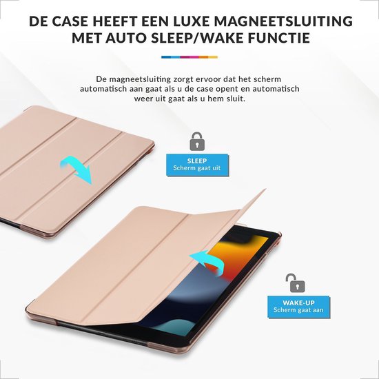 YONO Hoes geschikt voor iPad 9 10.2 inch - 9e Generatie - 8e - 7e - 2021 - 2020 - 2019 - Case Cover - Tablet Hoesje - Roze