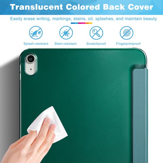 YONO Hoes geschikt voor iPad 10e Generatie - 2022 - 10.9 inch - Case Cover - Tablet Hoesje - Donkergroen