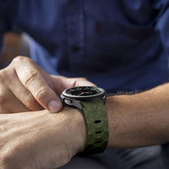 YONO Hexagon Bandje 20mm - Horlogebandje geschikt voor Samsung Galaxy Watch 7/6/5/4 (40/43/44/47mm Classic & Pro) - Donkergroen