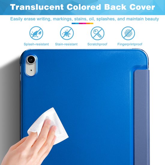 YONO Hoes geschikt voor iPad 10e Generatie - 2022 - 10.9 inch - Case Cover - Tablet Hoesje - Donkerblauw