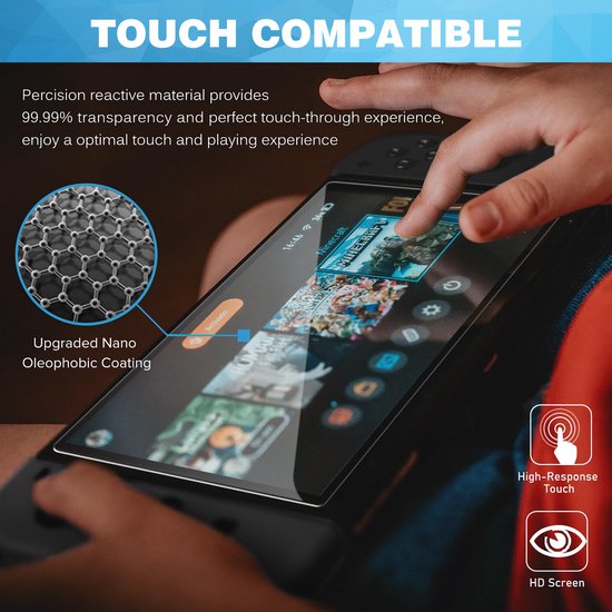 YONO Screen Protector Set geschikt voor Nintendo Switch 2 - Gehard Glas - Bescherming Accessoires - 2 stuks