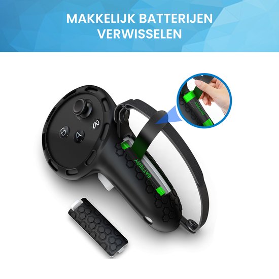 YONO Grip Case met Strap geschikt voor Oculus Quest 3 Touch Controller - Bescherming Cover Accessoires Meta Quest 3 - 2 Stuks - Zwart