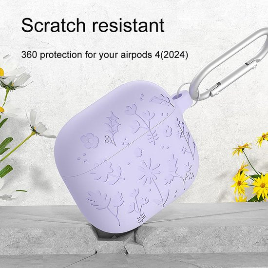 YONO Hoesje geschikt voor Airpods 4 - Case - Special Siliconen - Lila