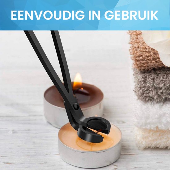 YONO Kaarsendover Set - Candle Snuffer - Wick Trimmer - Dipper - Kaarsdover - Zwart