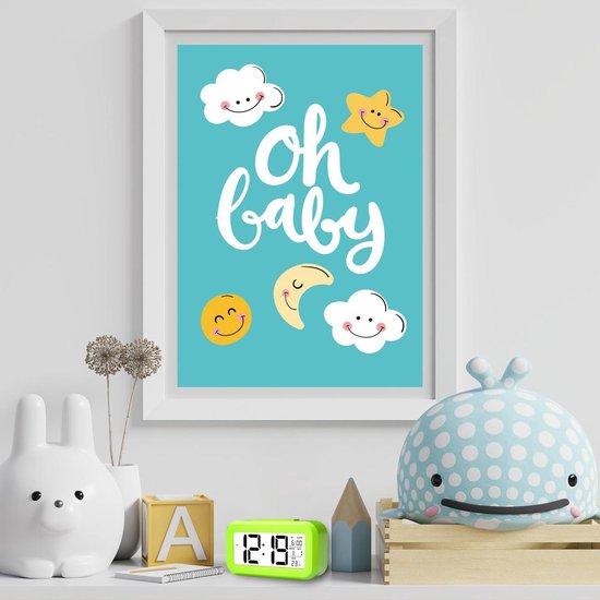 YONO Alarmklok - Digitale Wekker - Klok Slaapkamer - Kinderen en Volwassenen - Snooze Functie - Groen