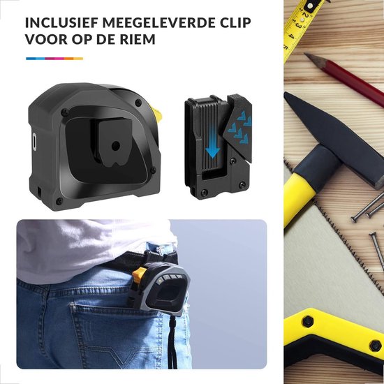 YONO Laser Afstandsmeter – Lasermeter 40 Meter met Rolmaat – Digitaal