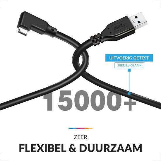 YONO Link Kabel geschikt voor Oculus Quest 2 – Accessoires – 5GBPS USB C Naar USB A 3.0 Meta Quest 2 – 5 Meter