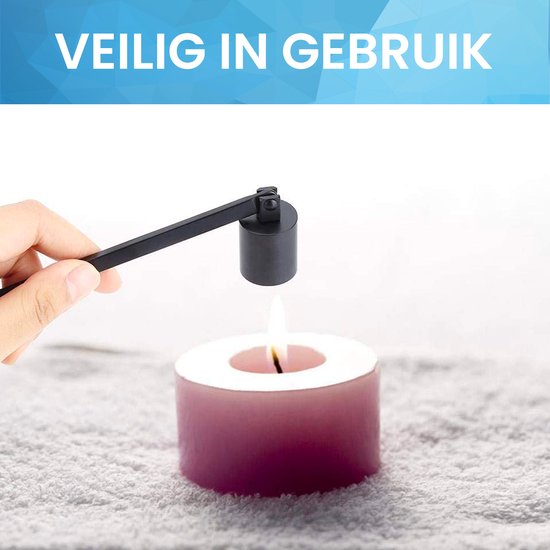 YONO Kaarsendover - Candle Snuffer - Kaarsdover - Zwart