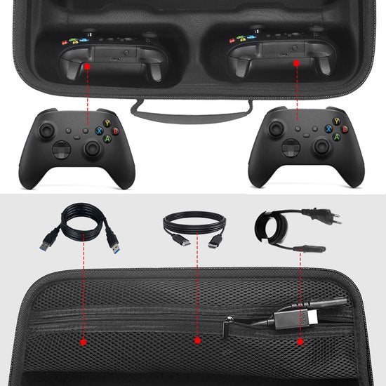 YONO Koffer geschikt voor Xbox Series X - Tas voor Console en Accessoires - Case - Draagtas - Zwart