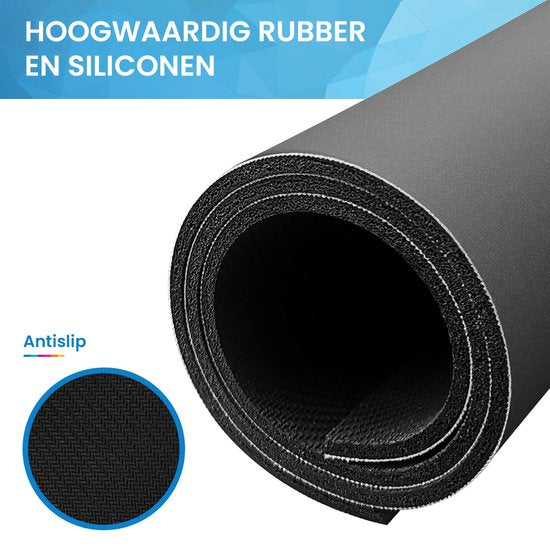 YONO Wasmachine Beschermer Bovenkant - Anti Slip Mat Hoes - 60x50 cm - Zwart