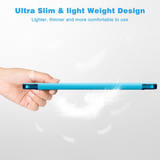 YONO Hoes geschikt voor iPad Air 2024 - 11 Inch - iPad Pro 2022 - 2021 - Case Cover - Tablet Hoesje - Lichtblauw