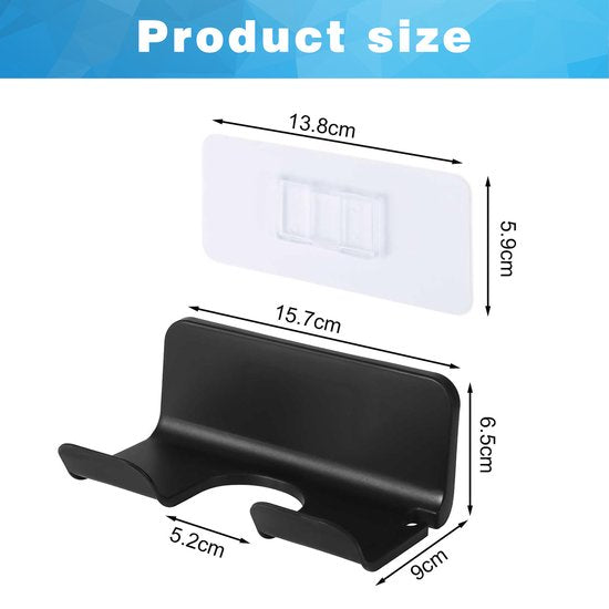 YONO Houder geschikt voor Dyson Supersonic Fohn - Wand Bevestiging Accessoires - Zelfklevende Muurbeugel - Zwart