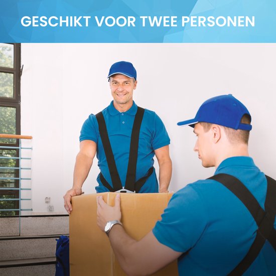 YONO Verhuisbanden Verstelbaar - Tilhulp Verhuis Harnas - Tilbanden set van 2 - Zwart