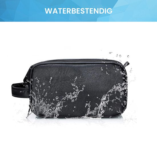 YONO Reis Toilettas Heren - PU Leer - XL - Zwart