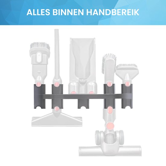 YONO Wandhouder XL geschikt voor Dyson V15 V11 V10 V8 - Ophangsysteem - Muurbeugel - Onderdelen Steelstofzuiger - Accessoires