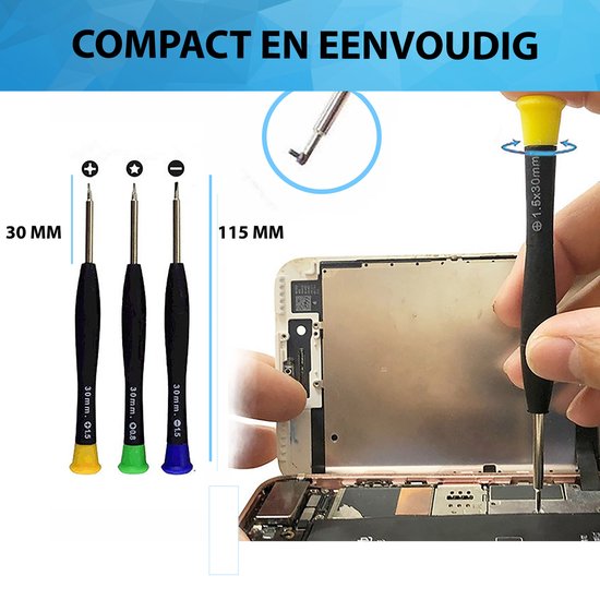 YONO Smartphone Precisie Gereedschapset - Complete Reperatie Set Laptop / Camera / Tablet - Schroevendraaierset - 22in1