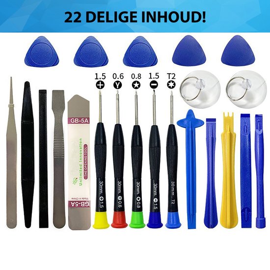 YONO Smartphone Precisie Gereedschapset - Complete Reperatie Set Laptop / Camera / Tablet - Schroevendraaierset - 22in1
