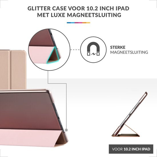 YONO Hoes geschikt voor iPad 9 10.2 inch - 9e Generatie - 8e - 7e - 2021 - 2020 - 2019 - Case Cover - Tablet Hoesje - Roze