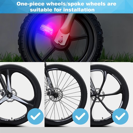 YONO Spaakverlichting Fiets - Spaakreflectoren Wielverlichting met Bewegingssensor - Fietswiel Verlichting - 2 Stuks