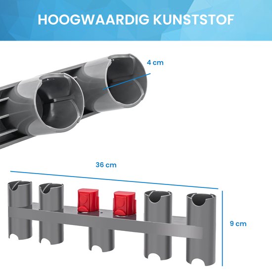 YONO Wandhouder XL geschikt voor Dyson V15 V11 V10 V8 - Ophangsysteem - Muurbeugel - Onderdelen Steelstofzuiger - Accessoires