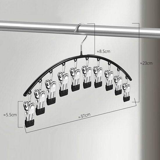YONO Rokhangers met Knijpers - Legging Hanger Ruimtebesparend - Kledinghanger - Broekhanger